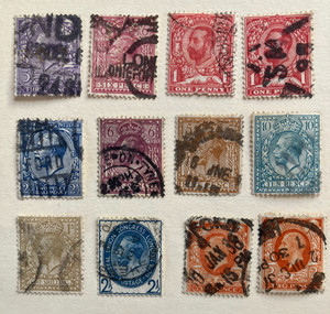 GREAT BRITAIN King George V used stamp lot CV $50
