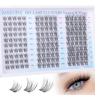 Clear Band Lash Clusters Natural Lash Extensions Wispy Cluster Eyelash Extension