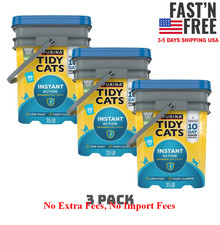 3 Pack Purina Tidy Cats Instant Action Odor Control Clumping Cat Litter, 35 lb