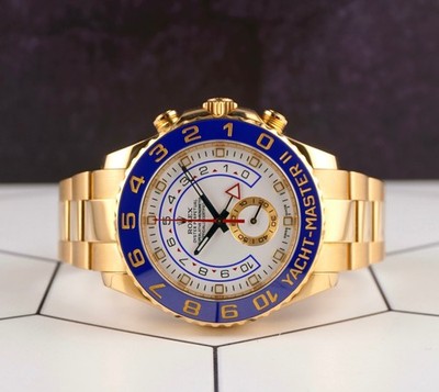 Rolex Yacht-Master II 44mm Oyster Perpetual 18k Yellow Gold White