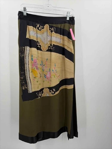 Pre-Owned Dries Van Noten Green Size 40 Silk Maxi Skirt