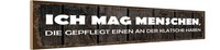 Holzschild 10X46 Cm Ich Mag Menschen Die Gepflegt Essen Trinken Deko Geschenk Ho