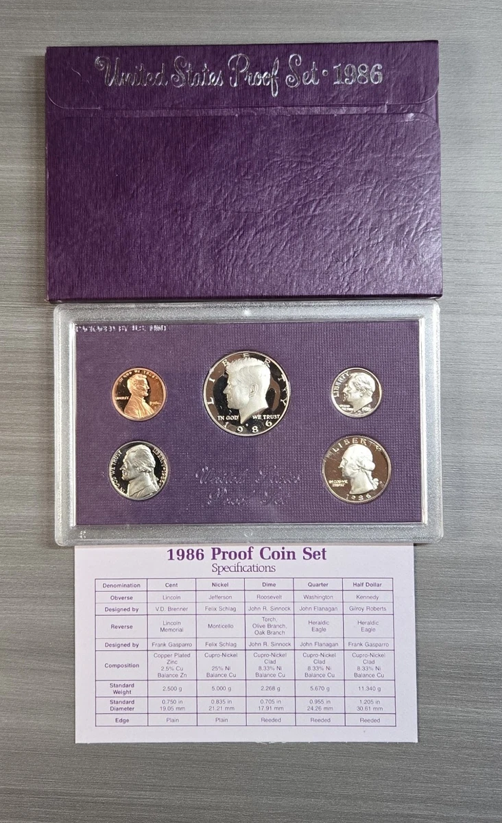1986 Proof US Coin Mint Sets for sale | eBay