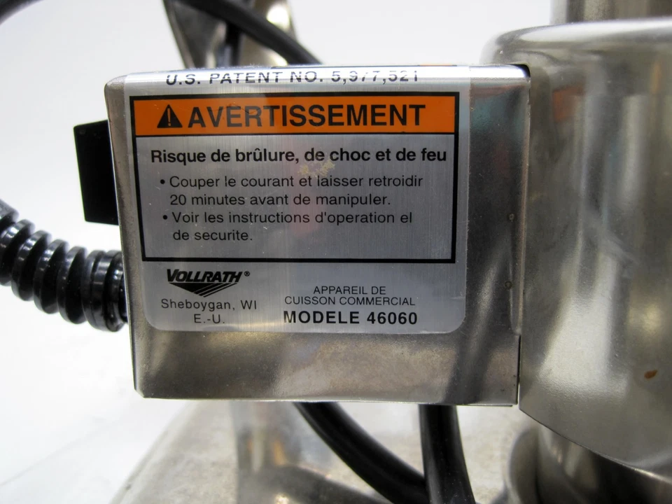 Vollrath 46060 Universal Eléctrico Buffet Catering Chafer Calentador Viaje - 120V Foto 2 de 4