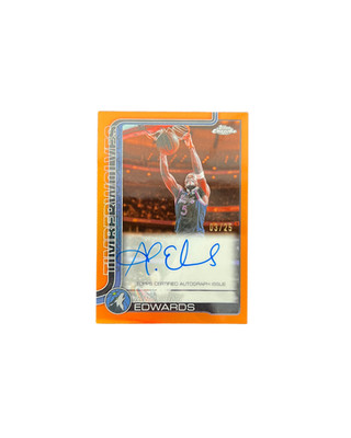 2025-26 Topps Chrome - Anthony Edwards Auto /25 Orange Refractor
