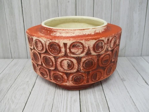 McCoy Pottery #32 Red Scandia Planter 5-3/4" Tall Mid-Century Modern