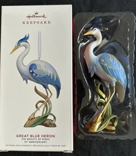 NEW 2019 Hallmark GREAT BLUE HERON Ornament Beauty of Birds 15th Anniversary