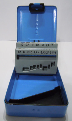 Bohrer Leerkassette 1,0-10 x 0,5mm 19-tlg Box Leer Metallkassette Bohrermagazin