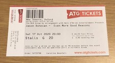 JASON DONOVAN Used Concert Ticket (Oxford New Theatre 2020) Collectable!