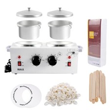 Professional Double Pot Wax Warmer Heater Dual Pro Salon Hot Paraffin W/40Sticks