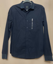ARMANI EXCHANGE MENS SPORT ELLEGANT BUTTONS DOWN SHIRT BLACK SIZE M