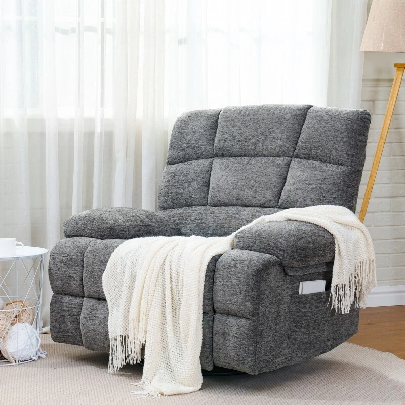 FLEXISPOT Oversized Manual Swivel Rocker Recliner w/ Massage & Heat XRC5 - image 4 of 4