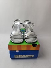 Jumping Jacks Lori Dress Girls Silver  Sandal Size 3.