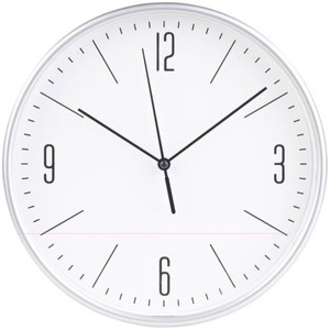 Küchenwanduhr: Klassische Wanduhr mit großen Ziffern und flachem Design