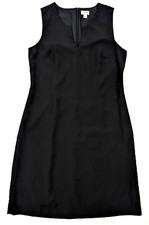 J.Crew Black Sleeveless V-Neck Knee-Length Dress Women 6, Black Minimalist Style