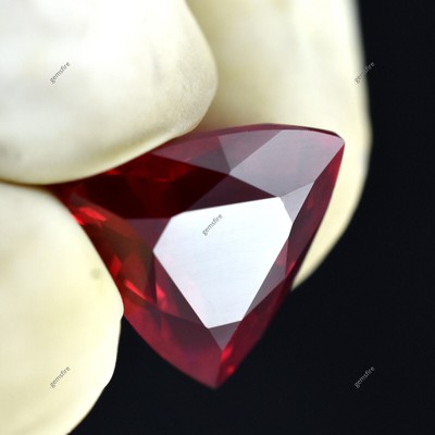 10.20 Ct Red Ruby Trillion Shape Loose Gemstone CERTIFIED