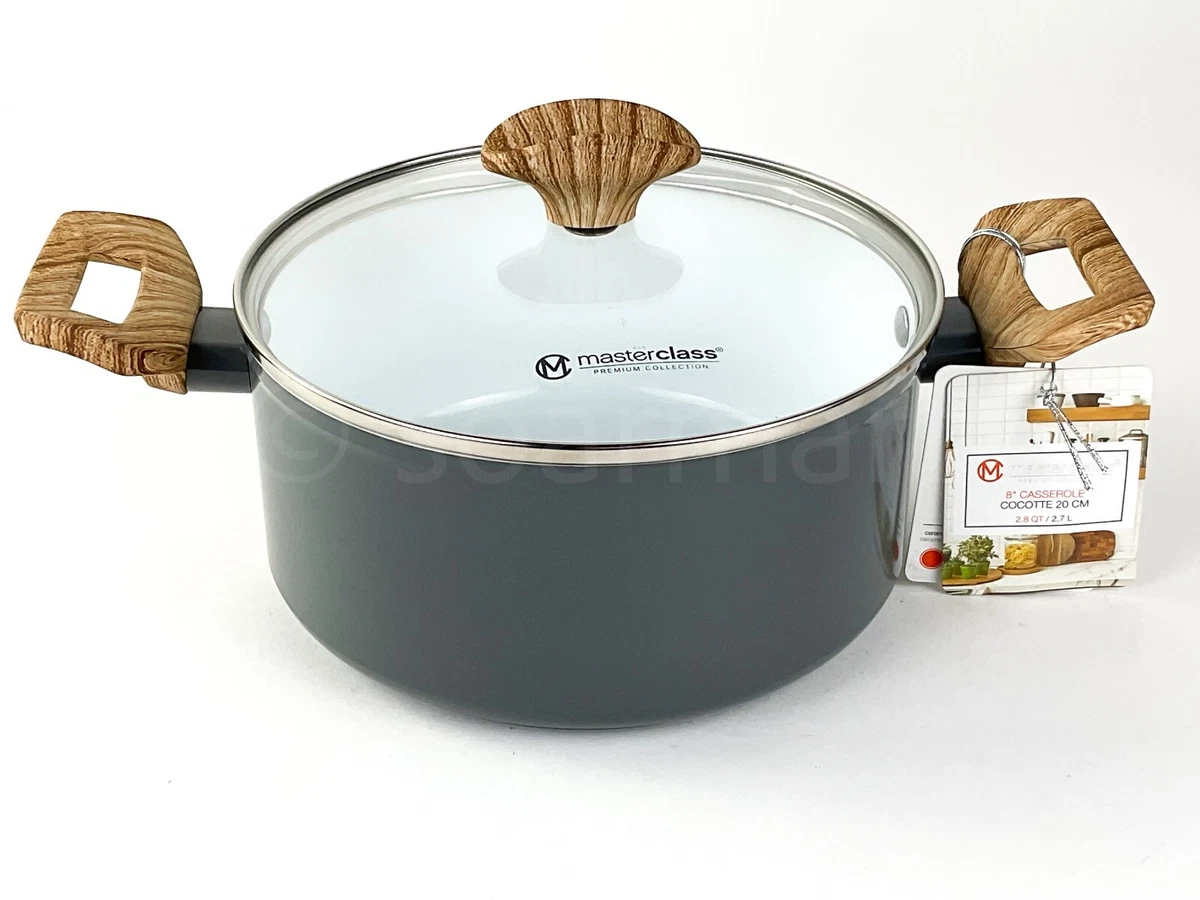 Masterclass Cookware Premium Ceramic Non-stick Casserole Cocotte 2.8-qt 8  In New