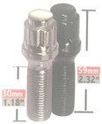 Set Of 20 Black Spline Drive Tuner Lug Bolts - 14x1.5 Thread, 24mm Shank For Audi/VW/Mercedes