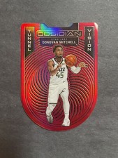 DONOVAN MITCHELL 2020-21 PANINI OBSIDIAN RED FLOOD TUNNEL VISION INSERT