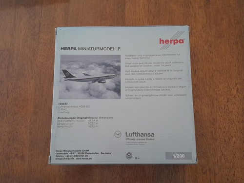 Herpa Miniaturmodelle Lufthansa Airbus A330 B2 D-AIAC Yesterday 1:200 BNIB - Picture 15 of 17