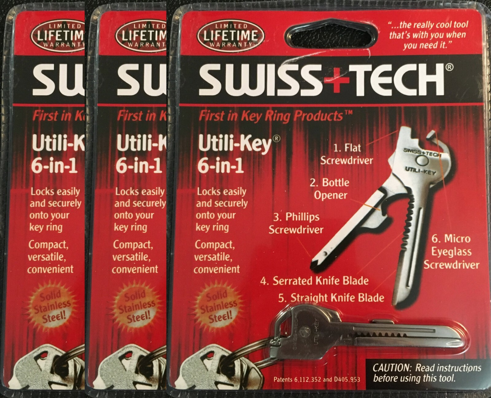 The best tool is the one you have on your KEYRING (THREE) 6 In 1 Utili-Key Tools