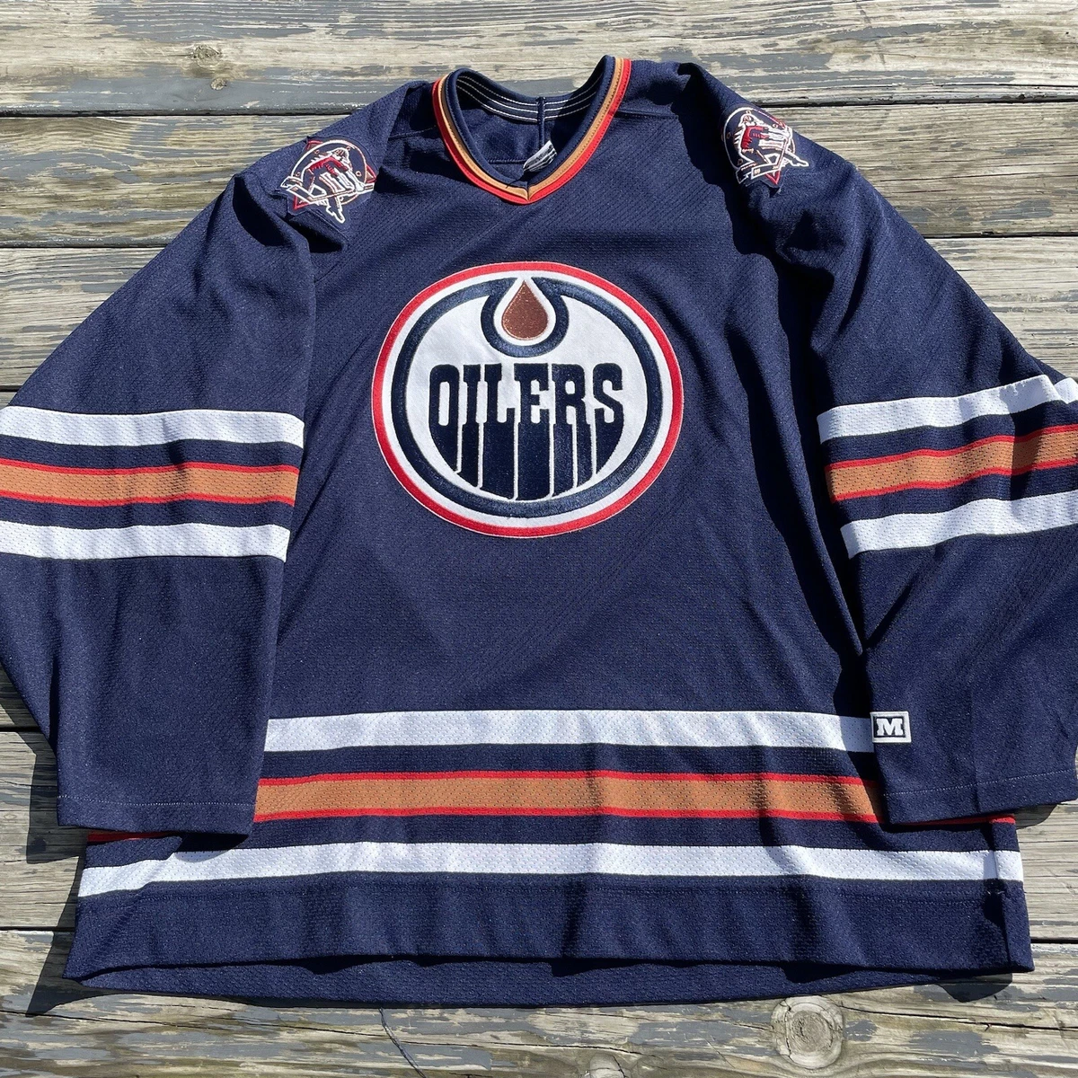 Authentic Vintage Canadian Hockey Oilers Red/blue Jersey Top 