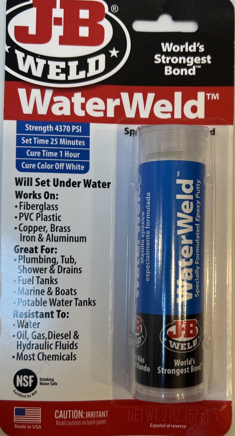 J-B Weld 8277 WaterWeld Epoxy Putty Stick - 2 oz. Off White | eBay