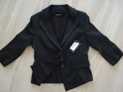 NWT*Patrizia Pepe**Jacket**Size 42(IT)*Black*embellished