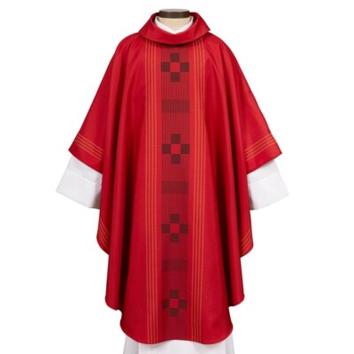Red Chasubles, Treviso Collection Chasuble and Stole, Priest's Chasuble Vestment