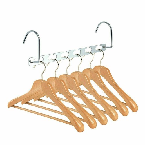 Clothes Hanger 2 Layers S Shape Pants Scarf Hanger Holder Closet Space Saver - Picture 5 of 10