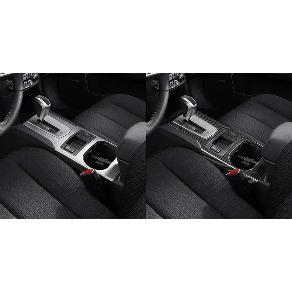 3PC Carbon Fiber Console Gear Shift outer Frame Sticker for Subaru Outback 10-14 - image 2 of 4