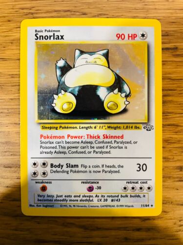 Snorlax (11/64) Holo Jungle Set Pokemon Card! FAST & FREE P&P! - Picture 6 of 78