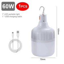 60W Camping Light USB Rechargeable LED Emergency Lamp Lanterns Outdoor Portable
