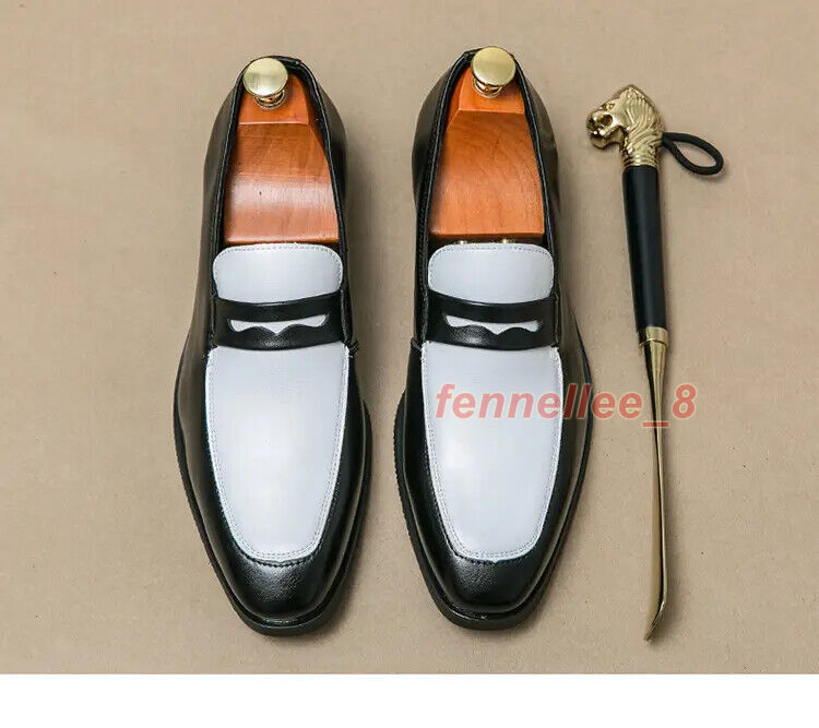 SAOLA Abito da lavoro retrò da uomo scarpe formali in pelle punta rotonda ufficio matrimonio slip on