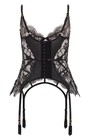 BNWT Agent Provocateur Alyss Corset/Basque, Black Leavers Lace & PVC,Size 4,$795 — photo 6