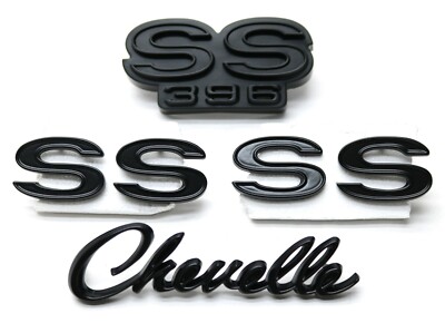 NEW Custom All Black Emblem Set / For 1968-69 CHEVELLE SS 396 Script ...