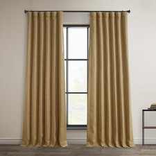 1 Panel Butterscotch 84"Lx50"W Linen Darkening Curtains For Bedroom Living Room