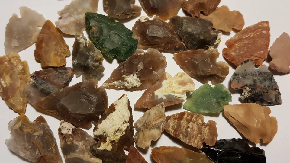 Pakete B-WARE Pfeilspitzen Jaspis Steinzeit Nachbau pointes fleche punta freccia