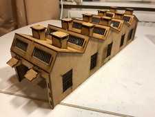 Laser Cut OO Gauge Model Railway 2 Track Locomotive Shed 1:72 Scale Wooden Kit