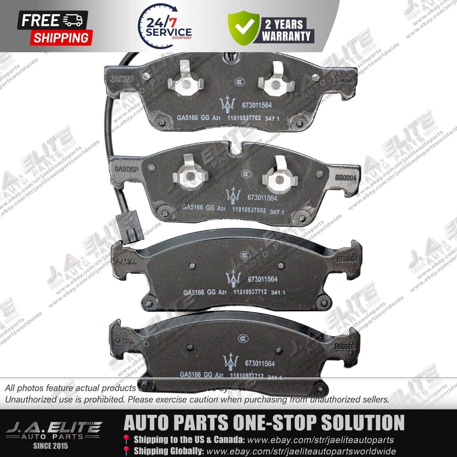 Genuine Front Brake Pads Set for Maserati Levante (2017+) 673011564 /673004427