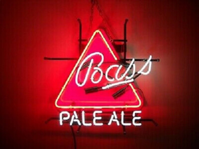 bassレトロ　ネオン看板 三角形　バスペール　エール Bass Pale Ale Beer Neon Sign 19