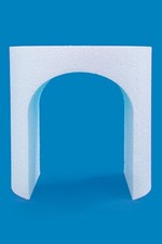 Single Tier Polystyrene Round Cake Dummy 8" with Cut Out