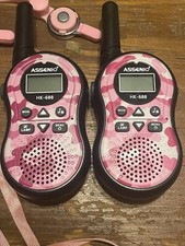 Assenio Hi-688 Two Way Radios Set Of Two Pink Camo Tested And Working