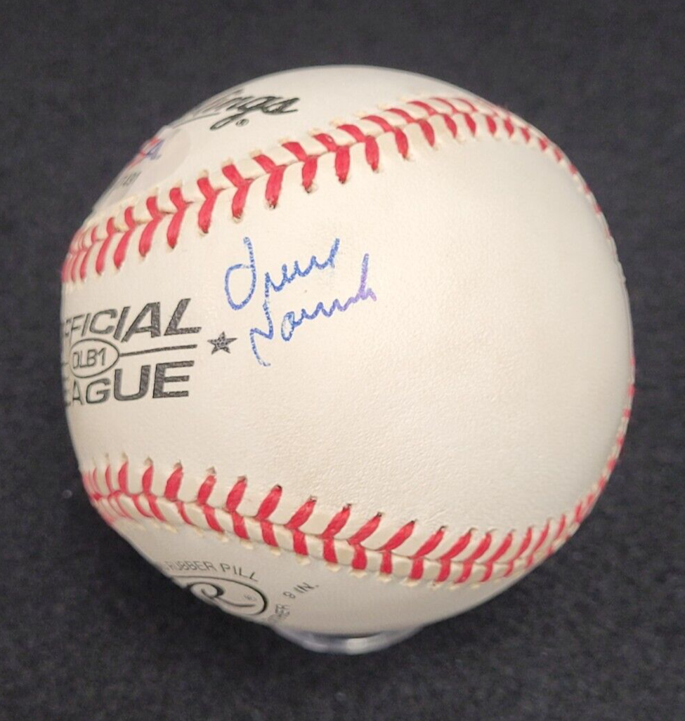 VINCE NAIMOLI & LARRY ROTHSCHILD Signed Baseball-TAMPA BAY DEVIL