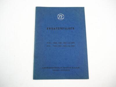 ZF PLA 5000 5001 5003 5004 PSA 7000 7001 7003 7004 Planetary Axles Parts List