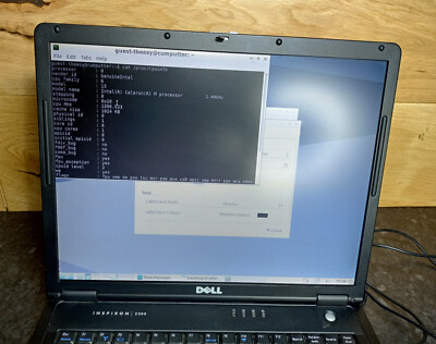 Dell PP10S 14'' Laptop Intel Celeron M @ 1,3 GHz - 512 MB RAM - 40 GB Festplatte - kein Betriebssystem