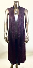 CHICO'S 109 NWT SIZE 2 BURGUNDY DRAMA VEST L 