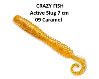  Crazy Fish Active Slug 7 cm, 8 Stk, Gummifisch Dropshot, Top für Zander Barsch 