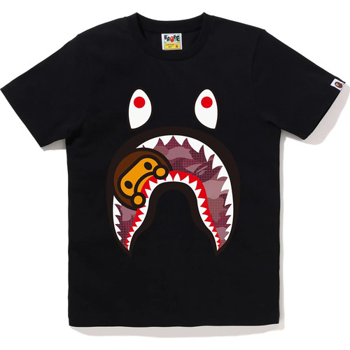 BAPE GRID CAMO MILO SHARK TEE LADIES 2I80-210-007_M Women's Size M New