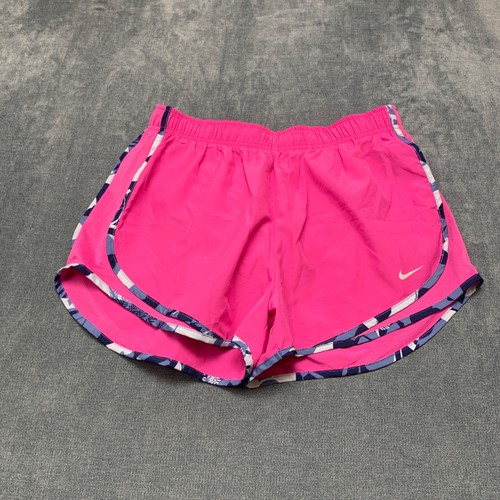 Nike Dri Fit Running Shorts Womens L Pink Compression Elastic Waist Performance